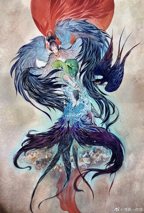 #遇见艺术##艺术分享##绘画##在鹿图##在鹿图##原创##燕子#
